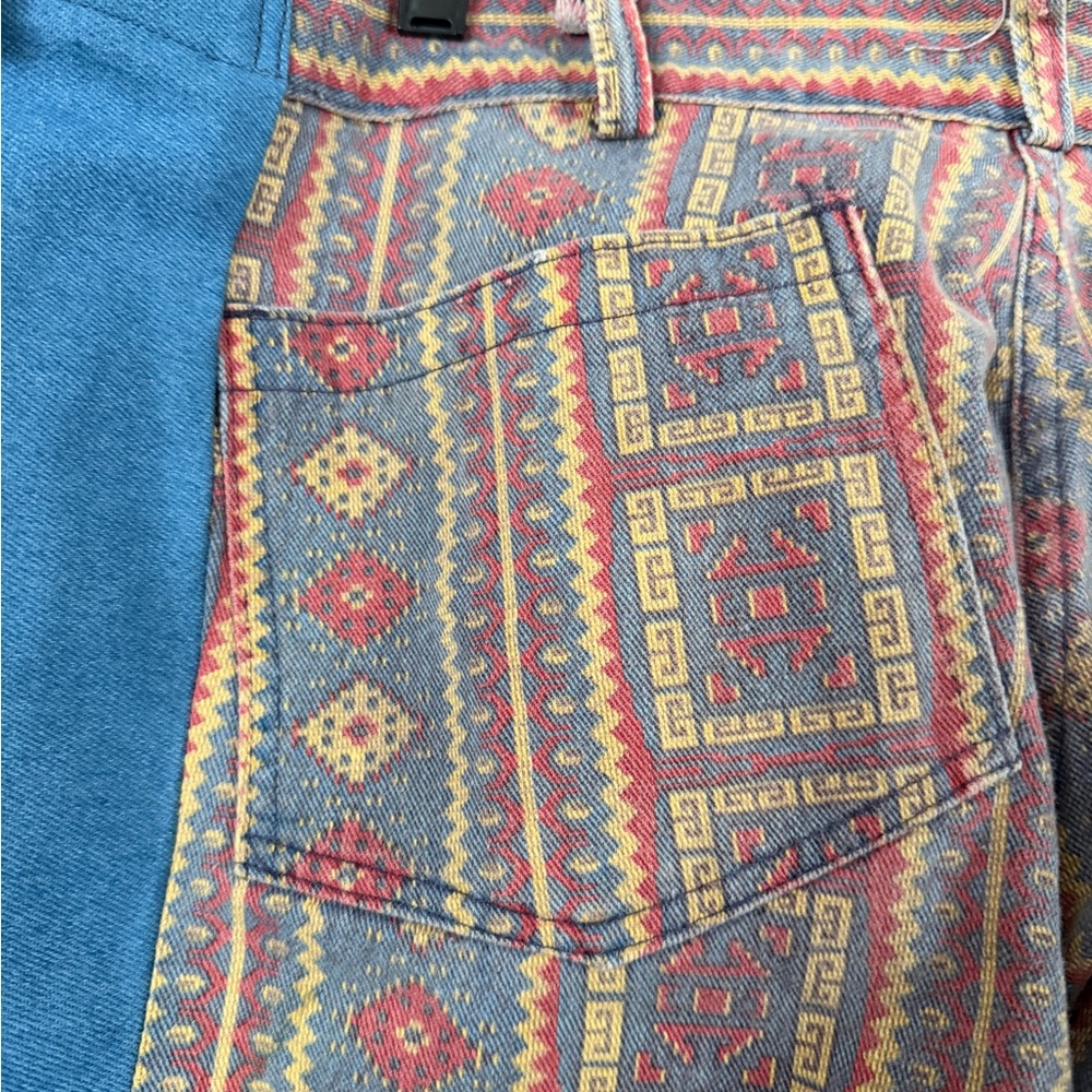 🌵 Seafarer Intuit Aztec Print Colorblock Flare Pants - Picture 6 of 9